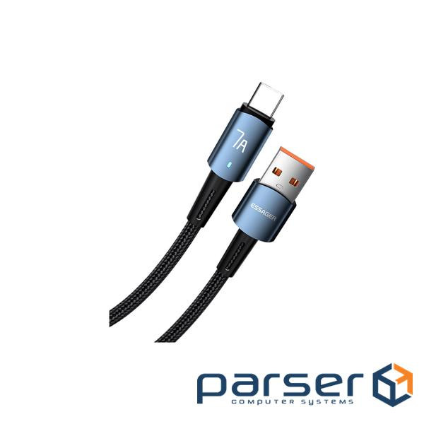 Дата кабель USB 2.0 AM to USB-C 2.0m 100W blue Essager (EXC7A-CGA03-P)