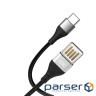 Дата кабель USB 2.0 AM to USB-C 1.0m 2.1A double-side grey XO (NB188-TC-1-GR)