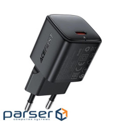 Зарядний пристрій Acefast A117 USB-C PD20W GaN black (6974316284987)