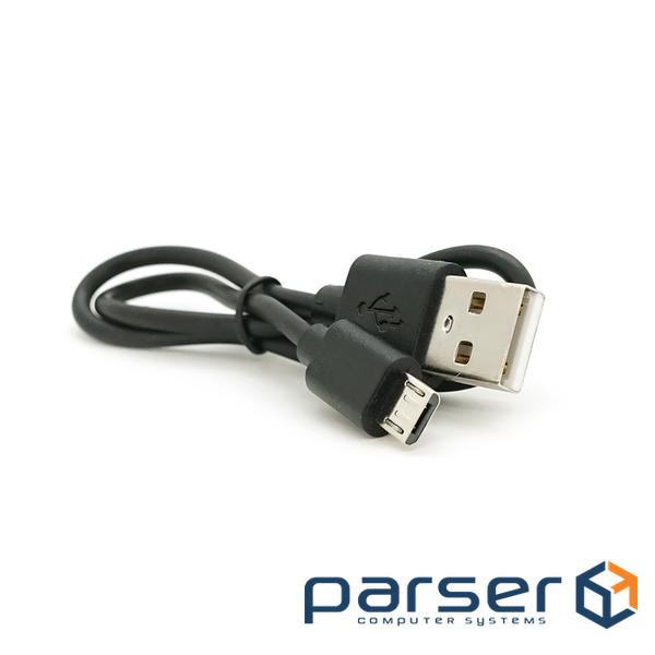 Кабель USB 2.0 (AM / Miсro 5 pin) 0,3 м, чорний (YT-AM / Mc-0.3Black)
