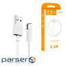 Дата кабель USB 2.0 AM to Micro 5P 1.0m 2.4A white Denmen (D22V-WH)