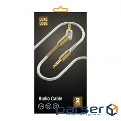 Аудіо-кабель Luxe Cube AUX Spring 1.2м, білий (7775557575679)