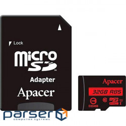 Memory card APACER microSDHC 32GB UHS-I Class 10 + SD-adapter (AP32GMCSH10U5-RA)