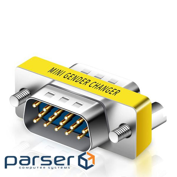 Перехідник моніторний VGA HD15 M/M,адаптер 1:1 прямий,срібний (62.09.8434-1) (62.09.8434-1)