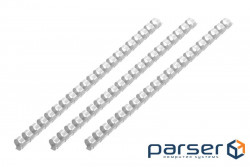 Plastic springs for binder 2E, 19 mm, light gray, 100 pcs (2E-PL19-100LG)