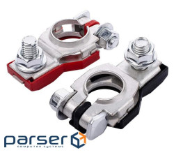 Клема для свинцево-кислотного акумулятора D6, луджена мідь, 2 штуки в упаковці, ціна за у (YT-39427) (YT-39427)