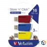 Набір з 3-х флешок VERBATIM Store 'n' Click 16GB (49306)