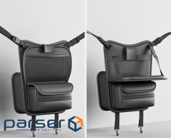 Автомобільний органайзер CABULE між сидіннями, 35x28х15см, двосторонній, кріпленн (CABULE-352815-Bl)