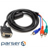 Cable POWERPLANT VGA - 3RCA 1m Black (CA912001)