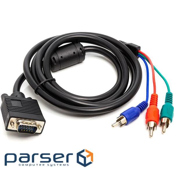 Cable POWERPLANT VGA - 3RCA 1m Black (CA912001)