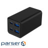 Зарядний пристрій Gembird 2xUSB-C PD65W + 2xUSB QC3.0 30W black (TA-UC-2A2C-PD65-01-BK)