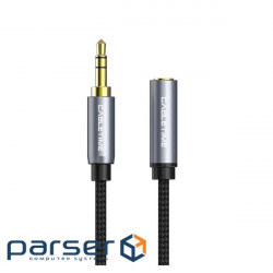 Кабель Cabletime Audio 3.5 mm M - 3.5 mm F, 0.3 m, Black, 3 pin (CF11D)