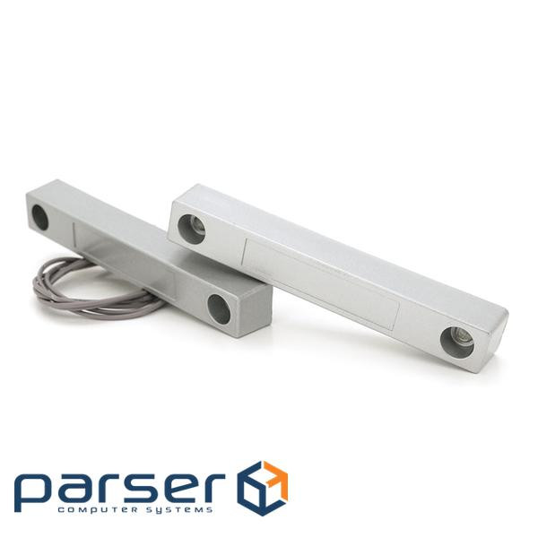 Датчик магнітоконтактний з проводом 30 см MC-58, 106*16*16 мм, алюмінієвий сплав, сірий, під саморіз 