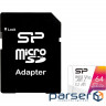 Memory card microSDXC, 64Gb, Class10 UHS-I A1 V10 Silicon Power Elite Color + (SP064GBSTXBV1V20SP)