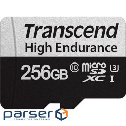Memory card Transcend 256 GB microSDXC UHS-I (U3) High Endurance + SD Adapter (TS256GUSD350V)