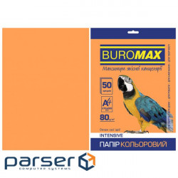 Папір Buromax А 4, 80g, INTENSIVE orange, 50sh (BM.2721350-11)