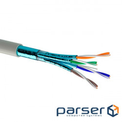 Cable Odescable KPpVE-VPE (500) 4 * 2 * 0.56 (F / FTP-cat.6A), CU, screen, for indoor (7935047 500m )