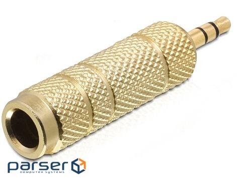 Adapter Lucom audio Jack 3.5mm 3pin-6.3mm M/F, adapter Stereo Metal (62.09.8033-1)