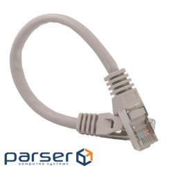 Патч-корд S/FTP, 0.2 м, кат. 6А, сірий, LW (PC005-C6A-020)