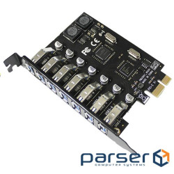 Контролер PCI-Е => USB 3.0, 7 портів, 5Gbps, BOX (YT=C-PCI-Е=>7*USB3. (YT=C-PCI-Е=>7*USB3.0) =>7*USB3.0)