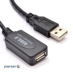 Подовжувач пристроїв активні USB2.0 A M / F Active 5.0 m, AWG24 + 28 Nickel Cu, Stan (78.01.2807-50)