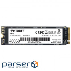 Storage device SSD 480GB Patriot P310 M.2 2280 PCIe NVMe 4.0 x4 TLC (P310P480GM28)