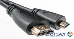 Кабель мультимедійний HDMI A to HDMI D (micro), 2.0m PowerPlant (KD00AS1242)