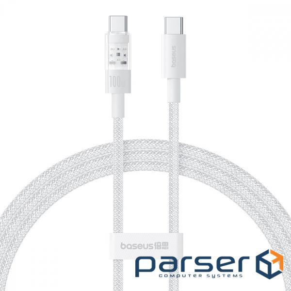 Кабель Baseus Gem Fast-Charging Data Cable Type-C to Type-C 100W 1m white (P10373000211-00)
