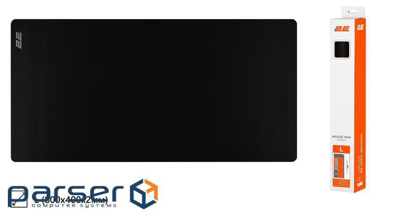 Килимок для миші 2E SHINY, L(800x400x2мм), чорний (2E-PAD-L-SHINY-BLACK) (2E-PAD-L-SHINY-BLACK)