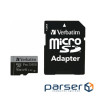 Memory card VERBATIM microSD Pro 256GB UHS-I U3 V30 A2 Class 10 + SD-adapter (47045)