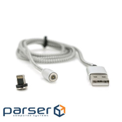 Магнітний кабель Ninja USB 2.0 / Lighting, 1m, 2А, індикатор заряду, тканинна оплетк (YT-NAMC-L / S) (YT-NAMC-L / S)