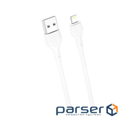 Дата кабель USB 2.0 AM to Lightning 2.0m 2.1A white XO (CB-200UL)