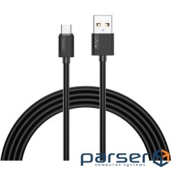 Date cable USB 2.0 AM to Type-C 0.3m Nets T-C801 Black T-Phox (T-C801(0.3) Black)