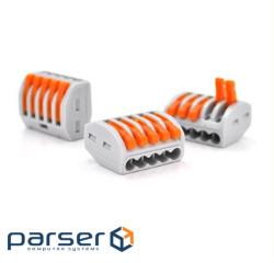 Клема з натискними затискачами 5-провідна WAGO K222-415 для розподільних коробок, 5- (K222-415 / 15)