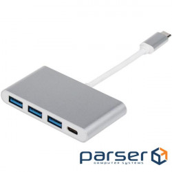 Концентратор Type-C 3.1 to 3xUSB 3.0 + Type-C 10 cm Atcom (12808)