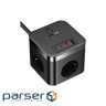 Мережевий фільтр Baseus PowerCombo Cube Power Strip 3xAC+2xUSB+2xType-C 30W (1.5m) b (E00066400117-00)