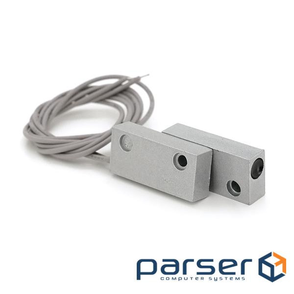 Датчик магнітоконтактний з проводом 30 см MC-56, 49*20*10 мм, алюмінієвий сплав, сірий, під саморіз 