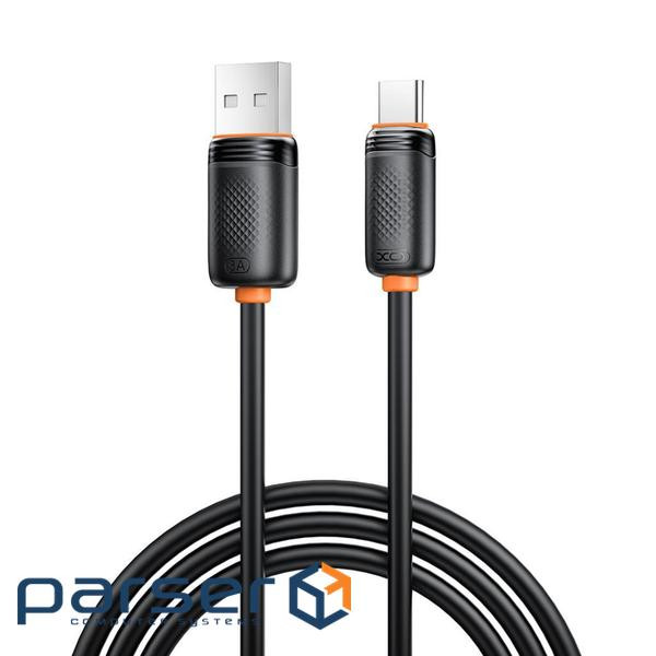 Дата кабель USB 2.0 AM to USB-C 1.0m 3A black XO (XO-CB-300UC-BK)