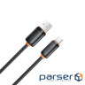 Дата кабель USB 2.0 AM to USB-C 1.0m 3A black XO (XO-CB-300UC-BK)
