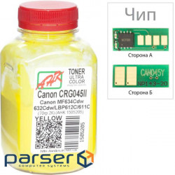 Тонер Canon MF610/630 70г Yellow +chip AHK (1505209)