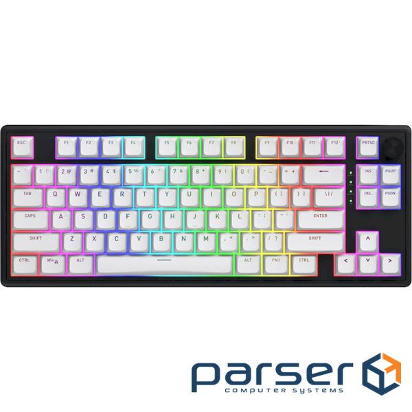 Клавіатура бездротова HATOR Skyfall 80 Aurum Lemon Switch US Black/White (HTK3180)