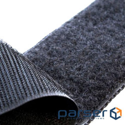 Стяжки на липучці ширина 10мм, рулон 45м, чорні, ціна за рулон (ZD-005 10мм чорні) )