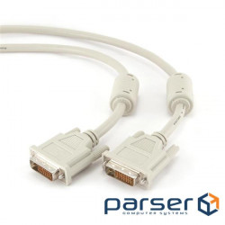 Кабель мультимедійний DVI to DVI 24+1pin, 3.0m Cablexpert (CC-DVI2-10) (CC-DVI2-10 (3m))