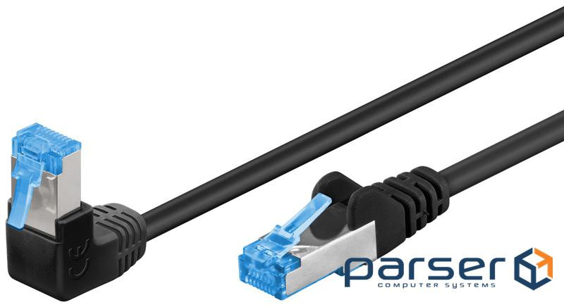 Патч-корд неекранований RJ45 SFTP6a 0.25m, patch AWG27 1x90е PoE/PoE+ LSOH,чорний (75.05.1555-1)