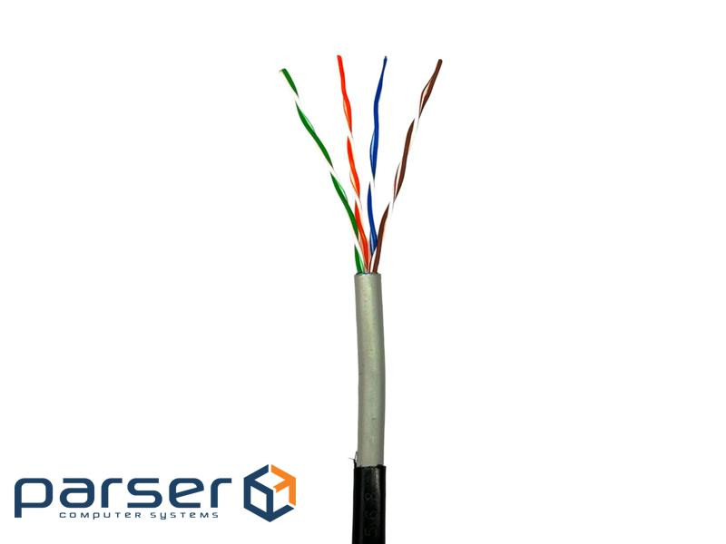 Кабель кручена пара GEAR UTP 4x2x0,51 Cat5E, CCA, PVC+PE, для зовнішніх робі (GEC–UTPCCAOUT051305) (GEC–UTPCCAOUT051305)