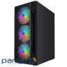 Корпус 1stPlayer X5-BK-4F1-PS-600FK-EU Black 600W