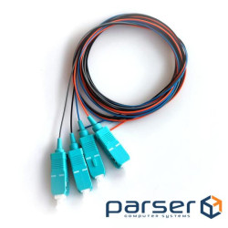 Набір кольорових пігтейлів SC/UPC 1.5 m, MM (OM3), Easy strip, 4 вол. (Bl,Or, (PG-1.5SC(MM)(ON)E-K4) . (Bl,Or, (PG-1.5SC(MM)(ON)E-K4)