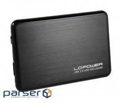 USB Gehäuse SATA-HDD 2.5"Alu USB3.0 LC-POWER black (LC-25BUB3)