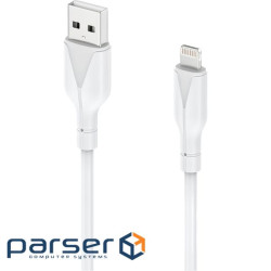 Кабель USB AM-Lightning M, 1.0 м, 2.4A, білий Choetech (XAL-0003-WH-V2)