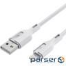 Кабель USB AM-Lightning M, 1.0 м, 2.4A, білий Choetech (XAL-0003-WH-V2)